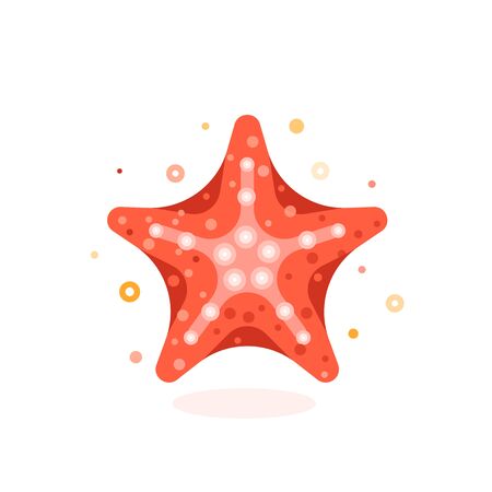 Marine icon in cartoon style. Trendy bright colorsのイラスト素材