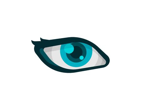 Eye Icon isolated on white backgroundのイラスト素材