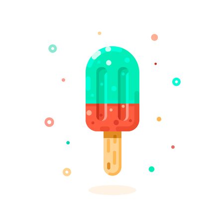 Ice pop trendy flat illustrationのイラスト素材