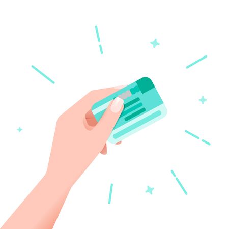 Visa Stamp or green card Approved Vector concept. Flat styleのイラスト素材