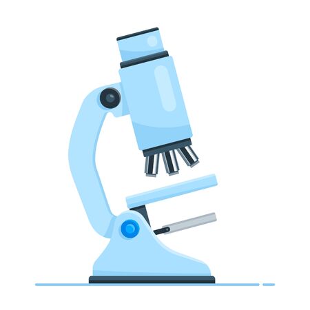 Simple microscope vector illustration in flat styleのイラスト素材