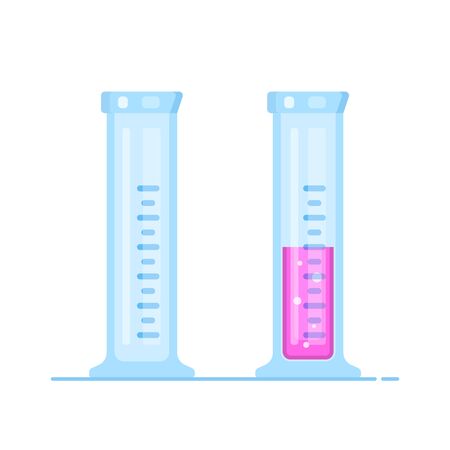 Laboratory glassware vector icons. Vector lab equipment.のイラスト素材