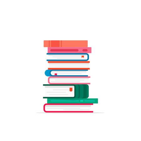 Stack of books vector illustration. Pile of books isolated from background.のイラスト素材