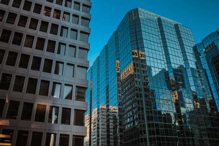 Different skyscrapers in Ottawa downtown, Canada. Office and apartment buildings in downtown Ottawa, Ontarioの写真素材