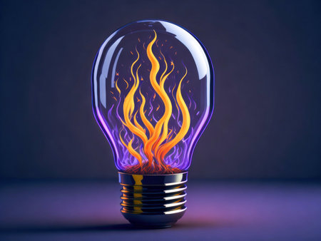 Eco friendly lightbulb with electric energy inside, concept of Renewable Energy and Sustainable Living. concept business energy in nature on the world. Generative Aiの素材