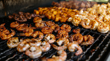 Outdoor campfire cooking for an authentic backyard barbecue and grilling experienceの素材