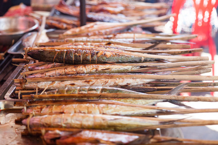 Freshly Grilled Fishの写真素材
