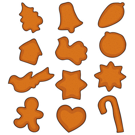 Seamless pattern of Christmas cookies on a white background. Hand drawing. Vector illustration for New Year.のイラスト素材