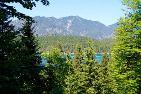View of a lake in the mountains