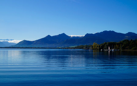 Lake Wakatipu, Queenstown, South Island, New Zealandの写真素材