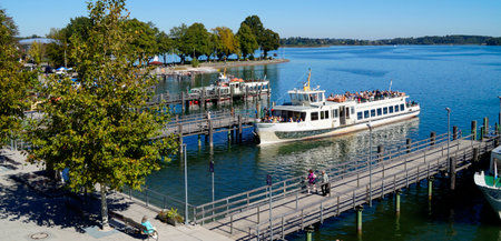 Pier in the port of Gdynia, Poland.の写真素材