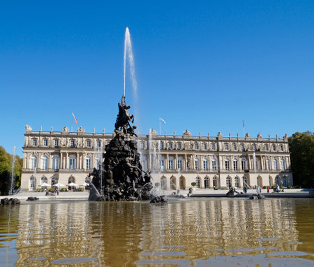 Fountain in the park of Versailles Palace.の写真素材