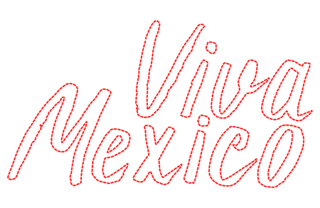 Viva Mexico, lettering vector illustration, traditional mexican phrase holiday
のイラスト素材