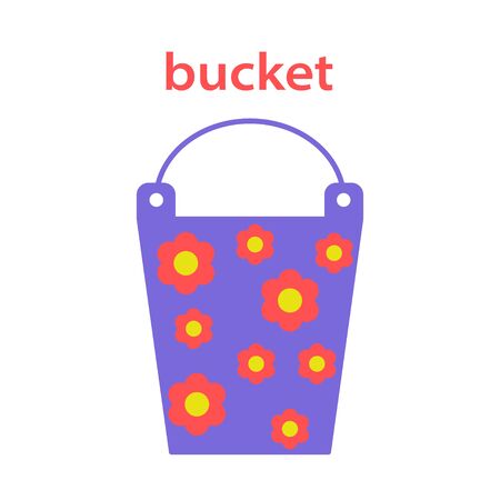Bucket isolated on white background. Vector illustrationのイラスト素材