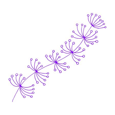 Spring branch in hand drawn style, great design for any purposes. Romantic design. Vector sketch. Beautiful vector illustration. Spring decoration. Beautiful hand drawn branch. Doodle illustrationのイラスト素材