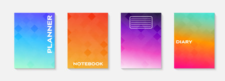 Minimal vector abstract cover notebook design. Planner and diary cover for print. Abstract design...