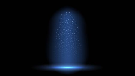 Magic portal for concept design. Futuristic teleport. Light effect. Magic portal of fantasy. Light rays of the night scene and sparks on a black background. Ufo swirl beam and ray energy funnelのイラスト素材