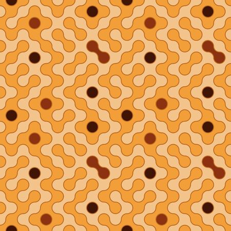 Vector abstract seamless pattern with liquid shapes. Seamless geometric pattern in abstract style. Vector trendy creative design. Trendy liquid shape. Digital art. Digital geometric texture wallpaperのイラスト素材