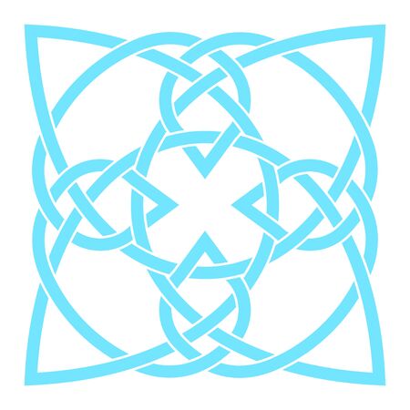 Irish celtic shamrock knot. Symbol of Ireland. Traditional medieval frame pattern illustration. Scandinavian or Celtic ornament. Isolated vector pictogram. Simple vector illustrationのイラスト素材