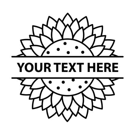 Sunflower cartoon icon for print design. Illustration flower on white background. Isolated cartoon icon sunflowerのイラスト素材