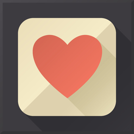 Colorful heart icon  flat design   No transparency  Gradients のイラスト素材