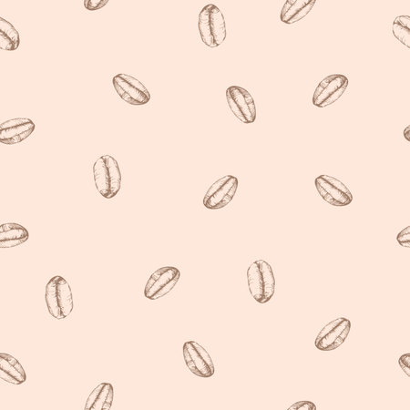 Seamless Pattern With Coffee Beans Eps 10 No Transparency No Gradients の イラスト素材 ストックフォト 写真素材のstock Foto ストックドットフォト