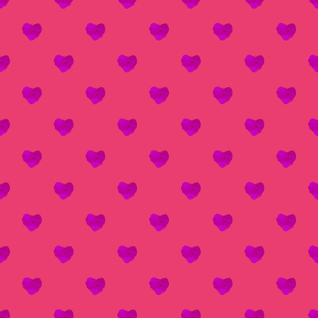 Watercolor seamless pattern with hearts.のイラスト素材