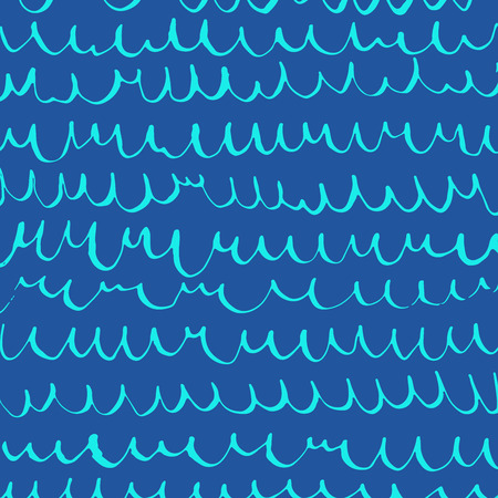 Hand drawn wave vector patternの写真素材
