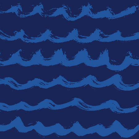 Hand drawn wave vector pattern