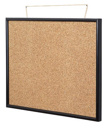 Empty cork board hanging の写真素材