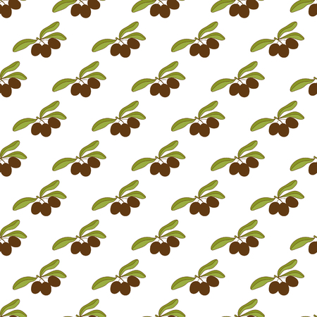 Seamless pattern with olives. For menu designs, brochures and souvenir production, wallpaper, surface textures, scrapbooking, pattern fills, fabric prints.のイラスト素材