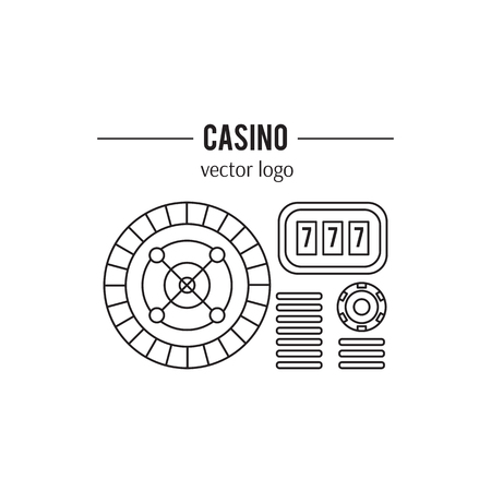 Casino line iconの写真素材