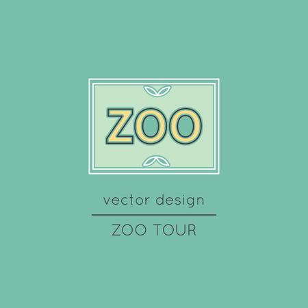 Zoo line iconのイラスト素材