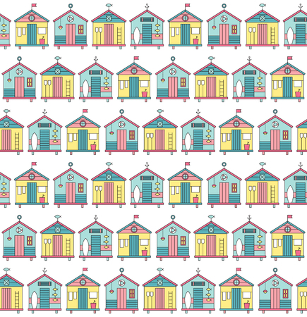 Summer beach seamless patternのイラスト素材