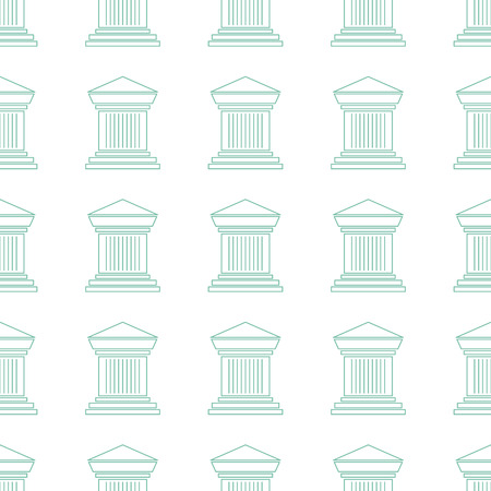 Simple seamless pattern. Vector background with pillars. Can be used for wallpaper, surface texture, scrapbooking, fabric prints. For museum, travel agency, tour brochure, excursion banner.のイラスト素材