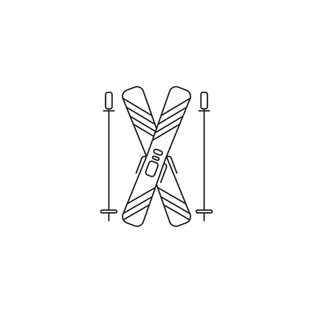 Ski line iconのイラスト素材