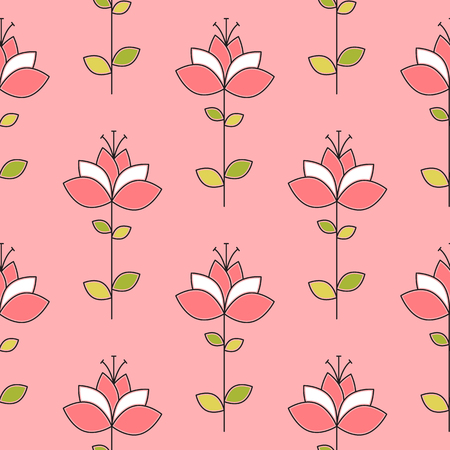 Floral seamless patternのイラスト素材