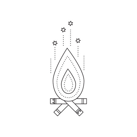 Fireplace line iconの写真素材