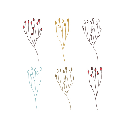 Vector Christmas floral elementのイラスト素材