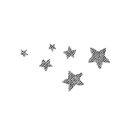 Vector textured starsのイラスト素材