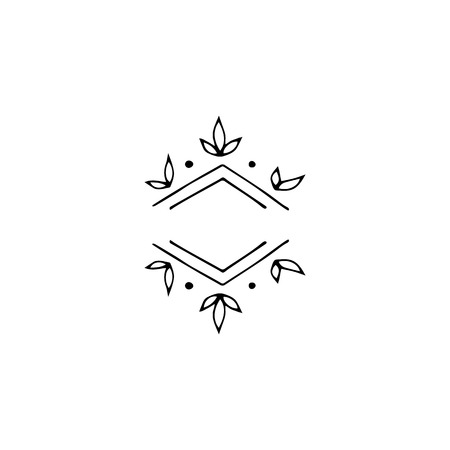 Floral logo elementのイラスト素材