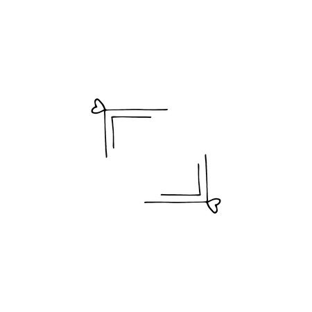 Romantic logo elementのイラスト素材