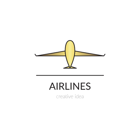 Airlines line logo templateのイラスト素材