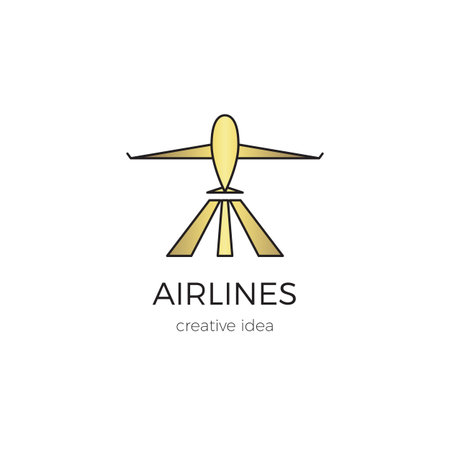 Airlines line logo templateのイラスト素材