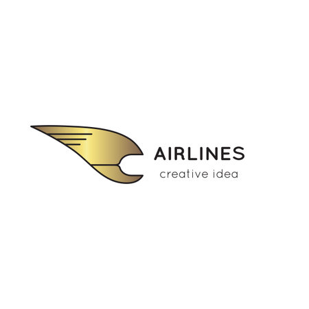 Airlines line logo templateのイラスト素材