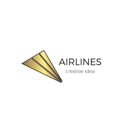 Airlines line logo templateのイラスト素材