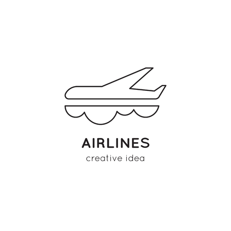 Airlines line logo templateのイラスト素材