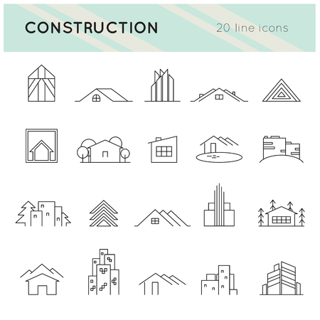 Construction icon setのイラスト素材