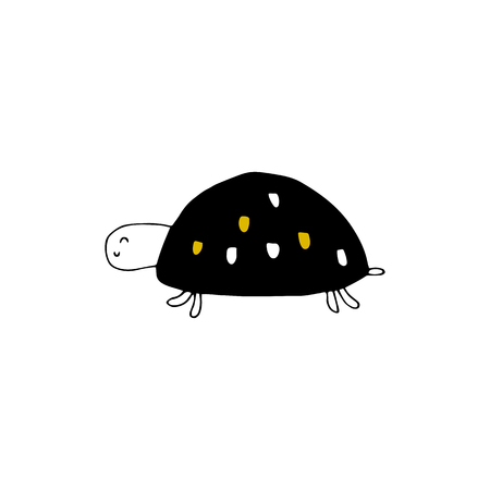 Vector hand drawn turtle. Ocean marine world.のイラスト素材
