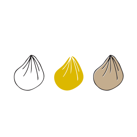 Vector hand drawn sea shell. Isolated individual object.のイラスト素材